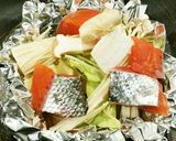 秋鮭のホイルバター焼き 柚子胡椒でピリ辛作り方3写真