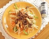 牛肉とエリンギの粗びきガーリック醤油炒め作り方9写真