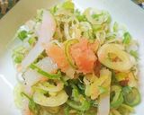 ☆長ネギ・刺し身イカ・明太子の和のあえ物作り方6写真