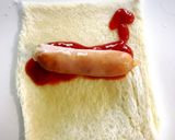朝食に簡単ソーセージくるんとサンドイッチ作り方4写真