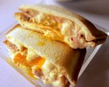 ツナマヨチリソースと半熟卵のホットサンド作り方7写真