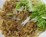 ☆水菜となめこのカラマンシー風味パスタ☆作り方5写真