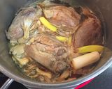 舞茸で煮込むゆで豚作り方4写真