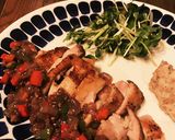 鶏肉のソテー 玉ねぎとピーマンの ソース作り方3写真