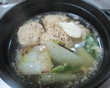 香ばし白菜と肉団子バター鍋仕立て作り方6写真