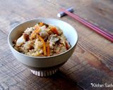 豚肉と塩昆布の炊き込みごはん作り方3写真