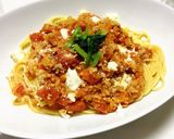 トマトチーズのミートパスタ作り方9写真