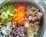 甘酒味噌肉そぼろと小豆のトマトスープ作り方2写真