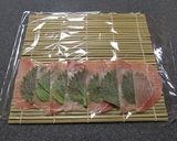 柑橘果汁で生ハムのロール寿司作り方3写真