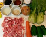 豚肉とチンゲン菜のさっぱり甘酢炒め作り方1写真