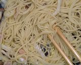 バターとめんつゆで☆白菜の和風スパゲティ作り方6写真