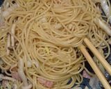 バターとめんつゆで☆白菜の和風スパゲティ作り方7写真