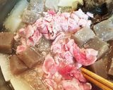 大根と豚肉の田楽味噌煮作り方4写真