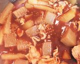 大根と豚肉の田楽味噌煮作り方5写真