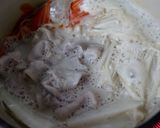 豚肉・大根・人参・エノキの豆乳鍋～１人分作り方3写真