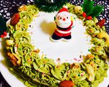 抹茶で簡単リース風クリスマスケーキ作り方10写真