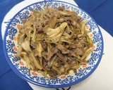 牛肉と舞茸、牛蒡の炒め煮（時雨煮風）作り方8写真