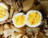 フライパンで☆豚肉、大根、卵の煮物作り方5写真