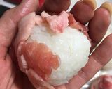 がっつり！肉巻きおにぎり作り方4写真