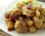 鶏肉とサツマイモの照り焼きガーリック風味作り方6写真