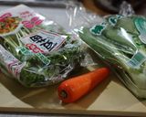青菜炒めとニンジンしりしりーのお弁当作り方1写真