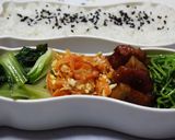 青菜炒めとニンジンしりしりーのお弁当作り方16写真