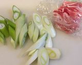 簡単★豚ねぎマヨポン炒め★丼作り方1写真