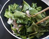 豚とほうれん草と卵のオイスターソース炒め作り方5写真