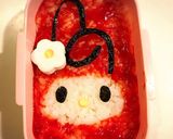 マイメロちゃん♡簡単オムライス キャラ弁作り方9写真