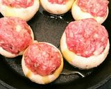 マッシュルームのバジル風味の簡単肉詰め♪作り方4写真