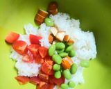 枝豆トマトチーズのオリーブオイルおにぎり作り方3写真