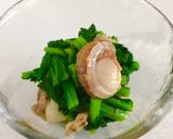 青菜とベビーホタテの生姜醤油作り方3写真