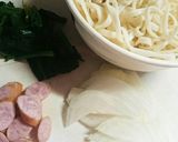 適当旨レシピ☆残りうどんでクリームパスタ作り方1写真