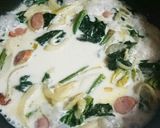 適当旨レシピ☆残りうどんでクリームパスタ作り方5写真