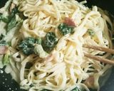 適当旨レシピ☆残りうどんでクリームパスタ作り方7写真