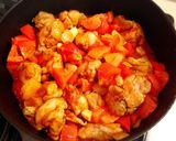 絶品！レンジで時短♡鶏肉のトマト煮込み♡作り方5写真