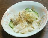 鶏皮の梅肉和え作り方4写真