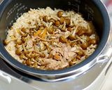 なめことツナの炊き込みごはん作り方3写真