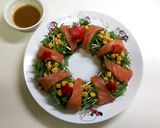 ノルウェーサーモンと水菜のからポンサラダ作り方3写真