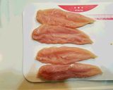 ヘルシー！鶏ササミ肉の香味フライ作り方1写真