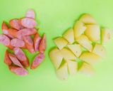 ポテトとウインナーの海苔マヨ炒め☆作り方1写真