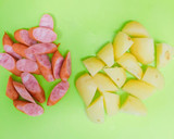ポテトとウインナーの海苔マヨ炒め☆作り方1写真