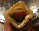 納豆キムチと明太餅のお揚げ巾着作り方3写真