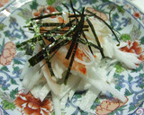 千切り長芋とカニ風味かまぼこのわさび醤油作り方3写真