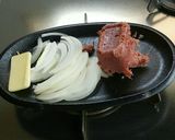 コンビーフの鉄板焼き作り方2写真