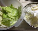 白菜と鶏肉の煮物作り方1写真