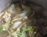 白菜と鶏肉の煮物作り方4写真
