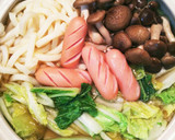 土鍋で簡単！白菜としめじのごまうどん鍋作り方7写真