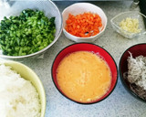かぶの葉としらす☆卵ふんわり炒飯作り方1写真