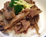 牛ごぼうの味噌煮丼作り方6写真